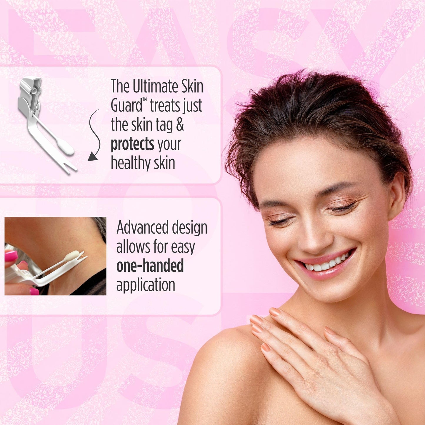 The Ultimate Skin Tag Removal Kit with Post Treatment Serum - FDA-Cleared Cryo Treatment - Safe, Painless and Effective Treatment for Skin Tags - Includes 12 Applications and One-Handed Skin Guard
