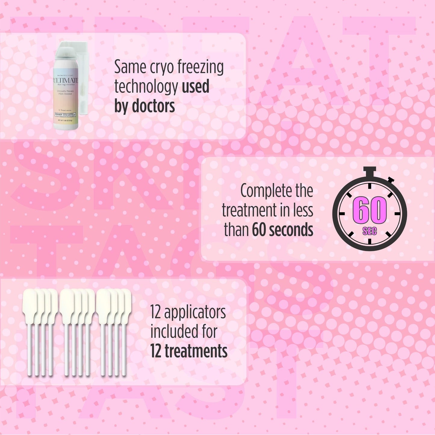 The Ultimate Skin Tag Removal Kit with Post Treatment Serum - FDA-Cleared Cryo Treatment - Safe, Painless and Effective Treatment for Skin Tags - Includes 12 Applications and One-Handed Skin Guard
